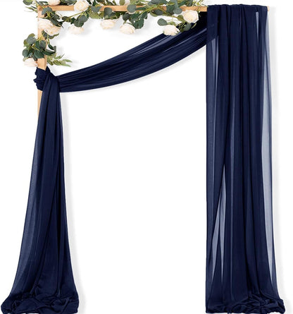 Yellow Wedding Arch Draping Fabric 1 Panel 29" x 20 FT Extra Long Gauze Drapes Sheer Backdrop Curtains 6.6 Yards Outdoor Drapery Panels for Wedding Baby Shower Party Ceiling Decoration