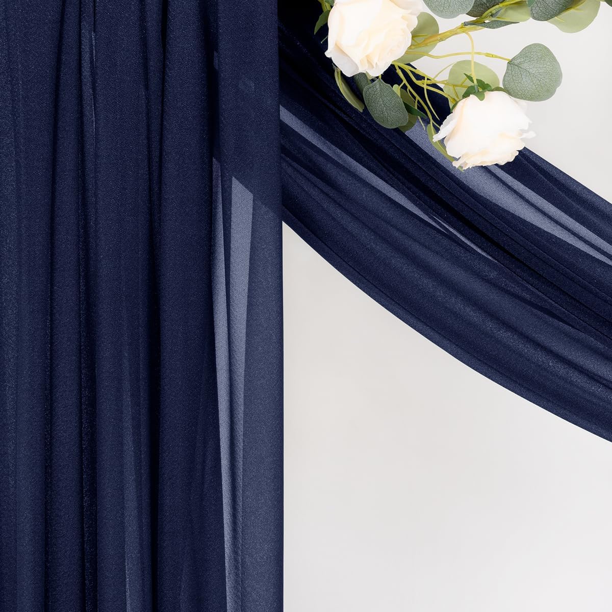 Yellow Wedding Arch Draping Fabric 1 Panel 29" x 20 FT Extra Long Gauze Drapes Sheer Backdrop Curtains 6.6 Yards Outdoor Drapery Panels for Wedding Baby Shower Party Ceiling Decoration