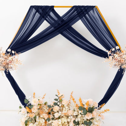 Yellow Wedding Arch Draping Fabric 1 Panel 29" x 20 FT Extra Long Gauze Drapes Sheer Backdrop Curtains 6.6 Yards Outdoor Drapery Panels for Wedding Baby Shower Party Ceiling Decoration