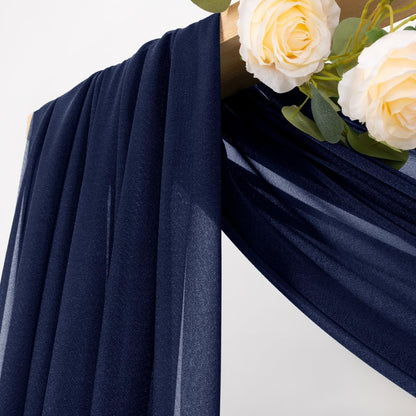 Yellow Wedding Arch Draping Fabric 1 Panel 29" x 20 FT Extra Long Gauze Drapes Sheer Backdrop Curtains 6.6 Yards Outdoor Drapery Panels for Wedding Baby Shower Party Ceiling Decoration