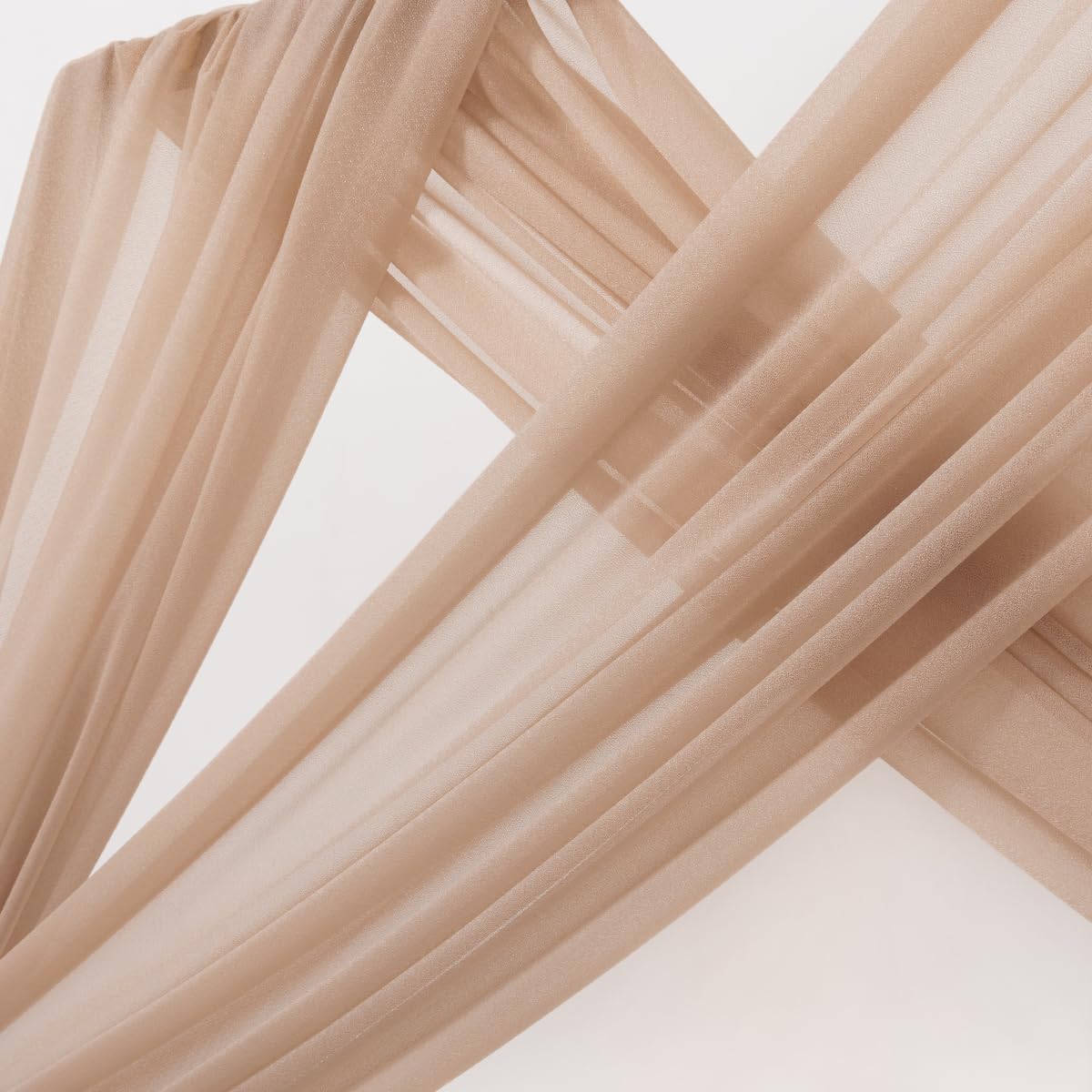 Yellow Wedding Arch Draping Fabric 1 Panel 29" x 20 FT Extra Long Gauze Drapes Sheer Backdrop Curtains 6.6 Yards Outdoor Drapery Panels for Wedding Baby Shower Party Ceiling Decoration