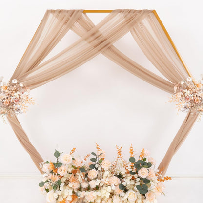 Yellow Wedding Arch Draping Fabric 1 Panel 29" x 20 FT Extra Long Gauze Drapes Sheer Backdrop Curtains 6.6 Yards Outdoor Drapery Panels for Wedding Baby Shower Party Ceiling Decoration