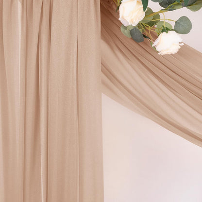 Yellow Wedding Arch Draping Fabric 1 Panel 29" x 20 FT Extra Long Gauze Drapes Sheer Backdrop Curtains 6.6 Yards Outdoor Drapery Panels for Wedding Baby Shower Party Ceiling Decoration