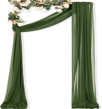 Yellow Wedding Arch Draping Fabric 1 Panel 29" x 20 FT Extra Long Gauze Drapes Sheer Backdrop Curtains 6.6 Yards Outdoor Drapery Panels for Wedding Baby Shower Party Ceiling Decoration