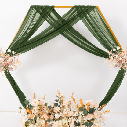 Yellow Wedding Arch Draping Fabric 1 Panel 29" x 20 FT Extra Long Gauze Drapes Sheer Backdrop Curtains 6.6 Yards Outdoor Drapery Panels for Wedding Baby Shower Party Ceiling Decoration