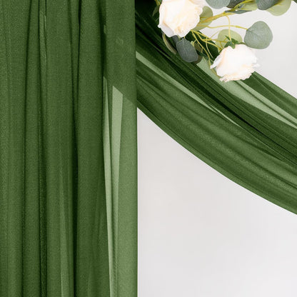 Yellow Wedding Arch Draping Fabric 1 Panel 29" x 20 FT Extra Long Gauze Drapes Sheer Backdrop Curtains 6.6 Yards Outdoor Drapery Panels for Wedding Baby Shower Party Ceiling Decoration