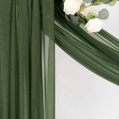 Yellow Wedding Arch Draping Fabric 1 Panel 29" x 20 FT Extra Long Gauze Drapes Sheer Backdrop Curtains 6.6 Yards Outdoor Drapery Panels for Wedding Baby Shower Party Ceiling Decoration