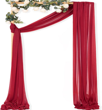 Yellow Wedding Arch Draping Fabric 1 Panel 29" x 20 FT Extra Long Gauze Drapes Sheer Backdrop Curtains 6.6 Yards Outdoor Drapery Panels for Wedding Baby Shower Party Ceiling Decoration