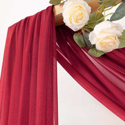 Yellow Wedding Arch Draping Fabric 1 Panel 29" x 20 FT Extra Long Gauze Drapes Sheer Backdrop Curtains 6.6 Yards Outdoor Drapery Panels for Wedding Baby Shower Party Ceiling Decoration