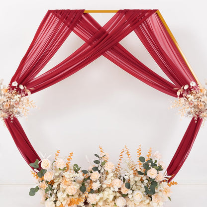Yellow Wedding Arch Draping Fabric 1 Panel 29" x 20 FT Extra Long Gauze Drapes Sheer Backdrop Curtains 6.6 Yards Outdoor Drapery Panels for Wedding Baby Shower Party Ceiling Decoration