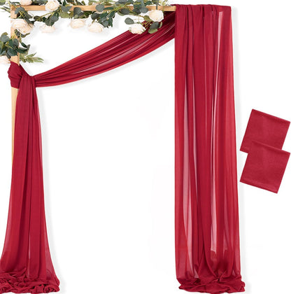 Yellow Wedding Arch Draping Fabric 1 Panel 29" x 20 FT Extra Long Gauze Drapes Sheer Backdrop Curtains 6.6 Yards Outdoor Drapery Panels for Wedding Baby Shower Party Ceiling Decoration