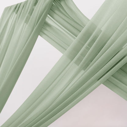 Yellow Wedding Arch Draping Fabric 1 Panel 29" x 20 FT Extra Long Gauze Drapes Sheer Backdrop Curtains 6.6 Yards Outdoor Drapery Panels for Wedding Baby Shower Party Ceiling Decoration