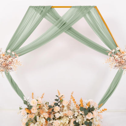 Yellow Wedding Arch Draping Fabric 1 Panel 29" x 20 FT Extra Long Gauze Drapes Sheer Backdrop Curtains 6.6 Yards Outdoor Drapery Panels for Wedding Baby Shower Party Ceiling Decoration