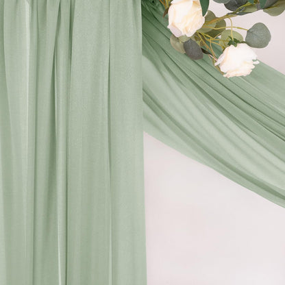 Yellow Wedding Arch Draping Fabric 1 Panel 29" x 20 FT Extra Long Gauze Drapes Sheer Backdrop Curtains 6.6 Yards Outdoor Drapery Panels for Wedding Baby Shower Party Ceiling Decoration
