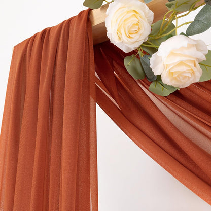 Yellow Wedding Arch Draping Fabric 1 Panel 29" x 20 FT Extra Long Gauze Drapes Sheer Backdrop Curtains 6.6 Yards Outdoor Drapery Panels for Wedding Baby Shower Party Ceiling Decoration