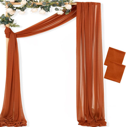 Yellow Wedding Arch Draping Fabric 1 Panel 29" x 20 FT Extra Long Gauze Drapes Sheer Backdrop Curtains 6.6 Yards Outdoor Drapery Panels for Wedding Baby Shower Party Ceiling Decoration