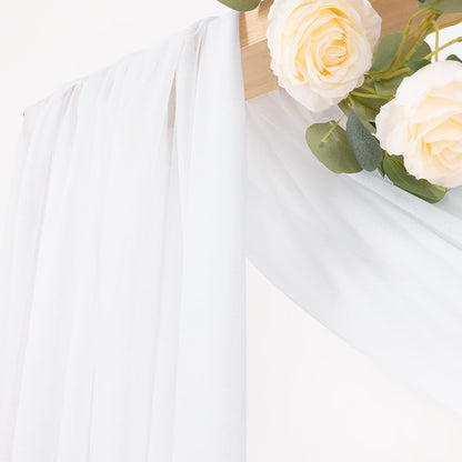 Yellow Wedding Arch Draping Fabric 1 Panel 29" x 20 FT Extra Long Gauze Drapes Sheer Backdrop Curtains 6.6 Yards Outdoor Drapery Panels for Wedding Baby Shower Party Ceiling Decoration
