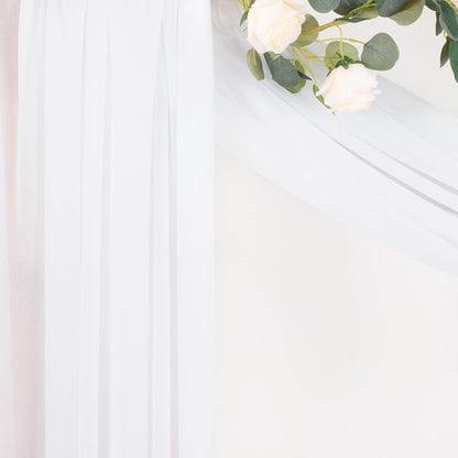 Yellow Wedding Arch Draping Fabric 1 Panel 29" x 20 FT Extra Long Gauze Drapes Sheer Backdrop Curtains 6.6 Yards Outdoor Drapery Panels for Wedding Baby Shower Party Ceiling Decoration