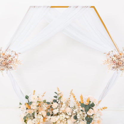 Yellow Wedding Arch Draping Fabric 1 Panel 29" x 20 FT Extra Long Gauze Drapes Sheer Backdrop Curtains 6.6 Yards Outdoor Drapery Panels for Wedding Baby Shower Party Ceiling Decoration