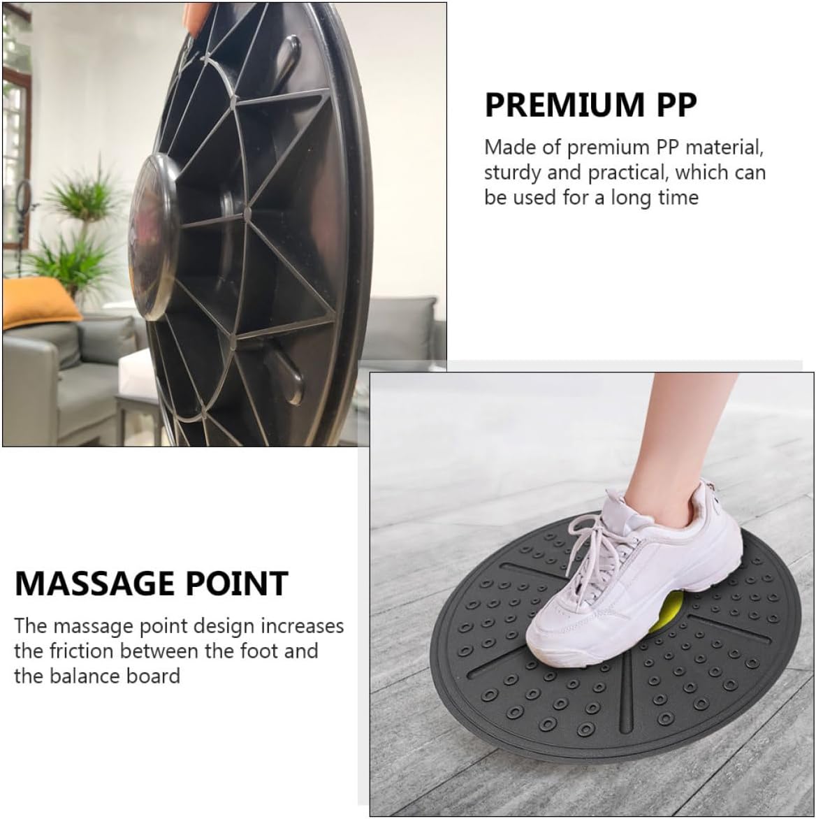 Balance Training Board for Sensory Rehabilitation, Household Equilibrium Pedal Fitness Equipment, Yellow Balance Trainer for Core Stability and Exercise