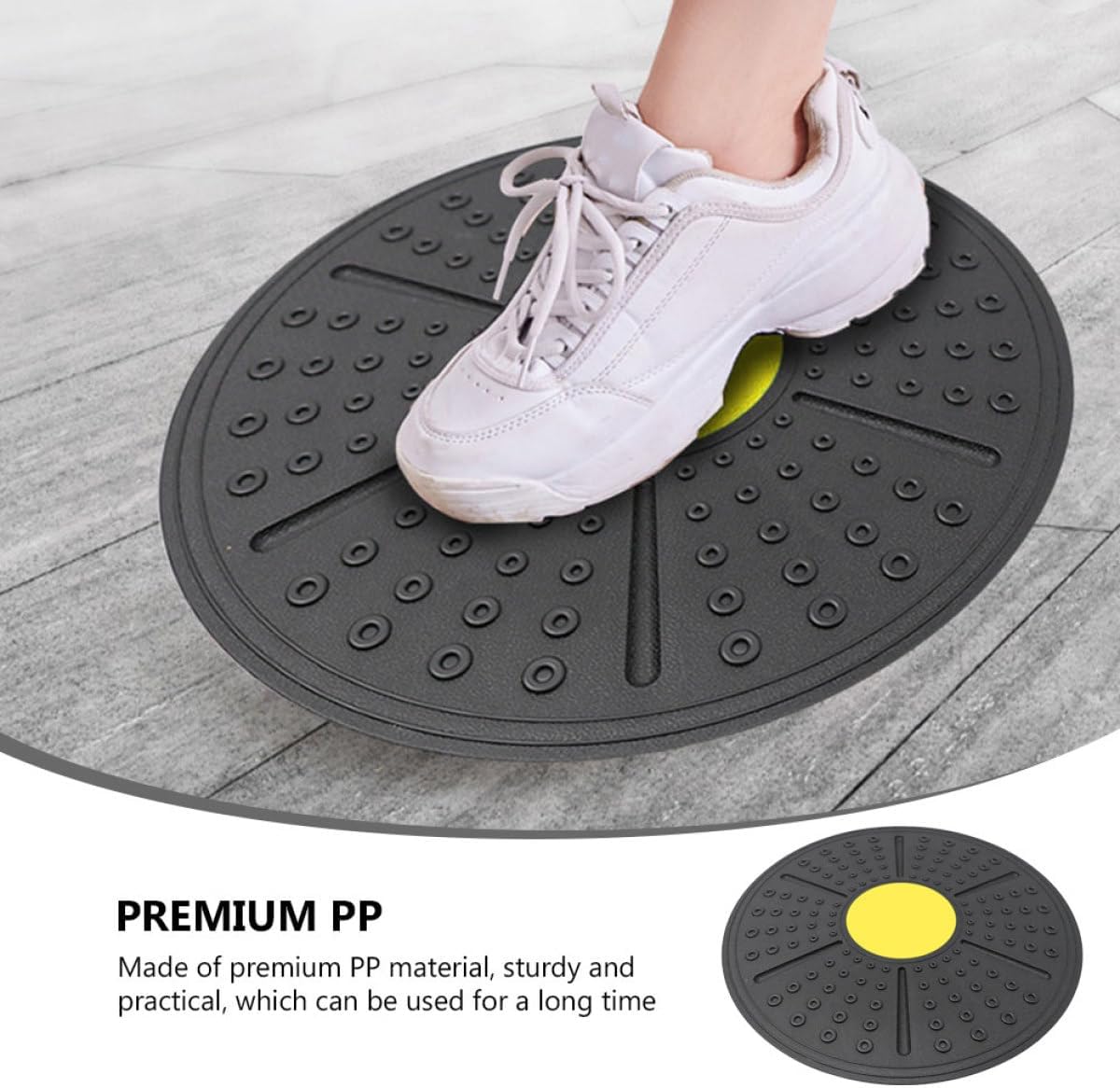 Balance Training Board for Sensory Rehabilitation, Household Equilibrium Pedal Fitness Equipment, Yellow Balance Trainer for Core Stability and Exercise