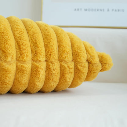 Faux Fur Plush Throw Pillow Covers, Mustard Yellow, 22 x 22-Inch | Pack of 2, Couch Cushion Case, Soft Pillowcases, Decorative