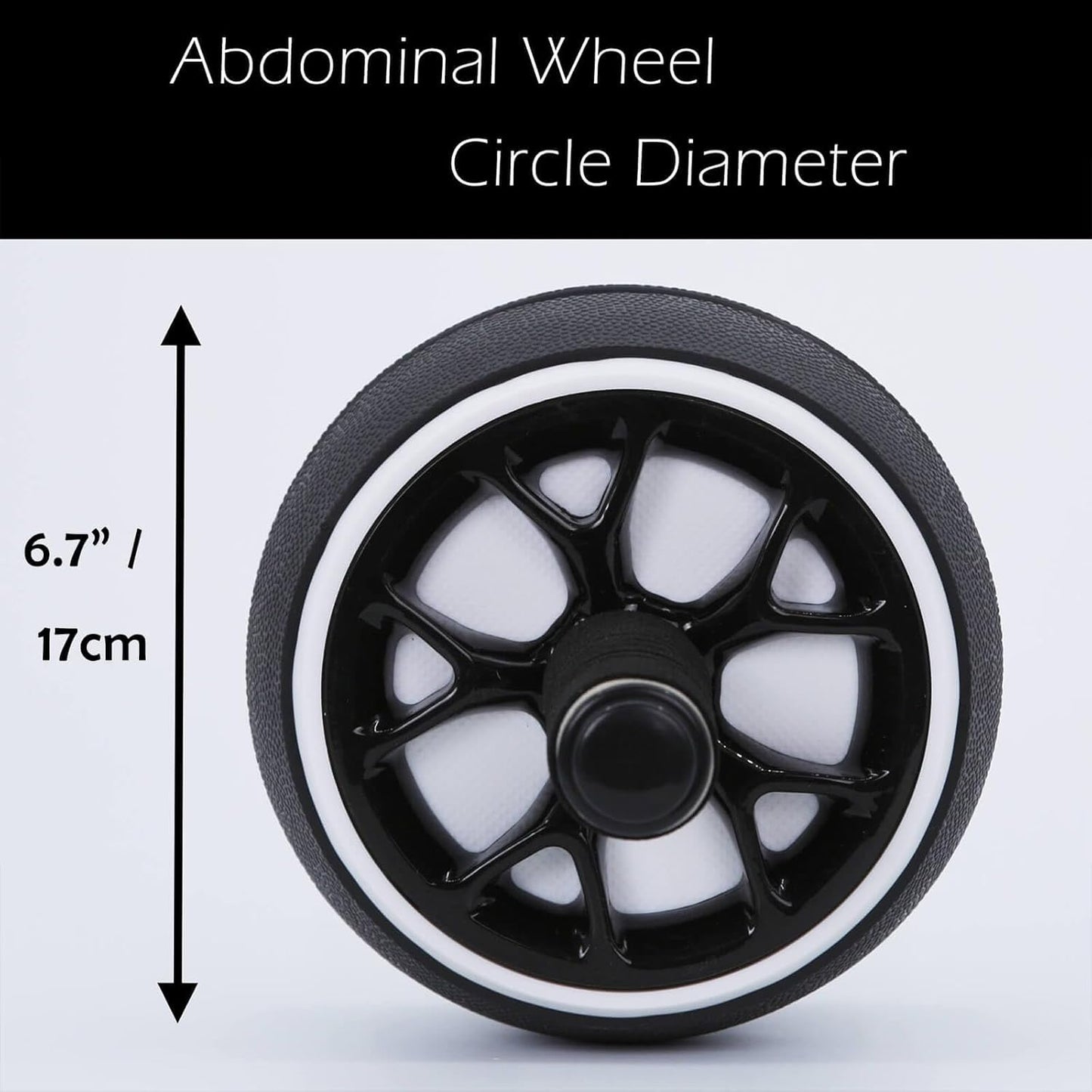 AB Wheel Roller, Exercise Abdominal Wheel Fitness for Gym & Home, Work-out Strength-Training Equipment with Knee Pad