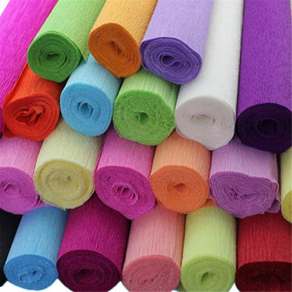 Premium Italian Crepe Paper Roll Heavy-Weight 180 gram-24 Colors for Choose (Lemon Yellow)