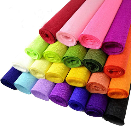 Premium Italian Crepe Paper Roll Heavy-Weight 180 gram-24 Colors for Choose (Lemon Yellow)