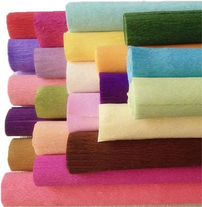 Premium Italian Crepe Paper Roll Heavy-Weight 180 gram-24 Colors for Choose (Lemon Yellow)