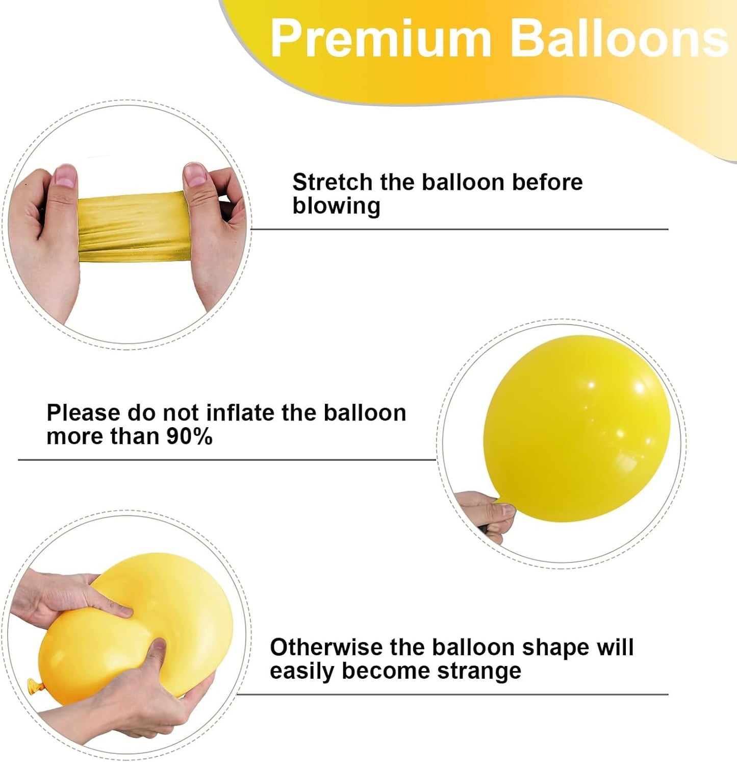 60Pcs Yellow White Balloons, 12 Inch Pastel Yellow and White Latex Party Balloon for Sunflower Honeybee Theme Birthday Baby Shower Lemon Wedding Party Decor