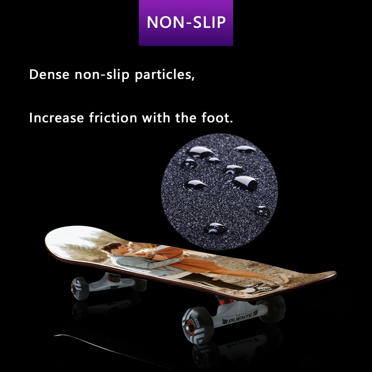 Personalized Skateboard Grip Tape, Custom Waterproof Scooter Stickers Non-Slip Shockproof Matte Grips Add Your Photo Logo Text, Yellow