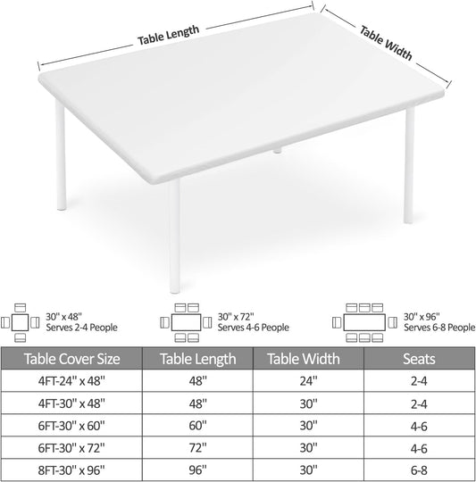 Rectangle Wipeable Tablecloth with Elastic, Fitted Waterproof Outdoor Tablecloth for 6 Foot Rectangle Tables, Picnic, Camping, 30"x72", Cute Lemon