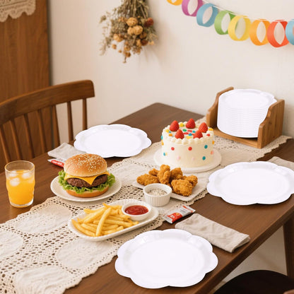 50 Pack Yellow Paper Plates 7 Inch, Disposable Scalloped Plates Cake Dessert Plate for Summer Dinner Baby Shower Wedding Bridal Shower Birthday Party Supplies (Yellow, 7 inch)