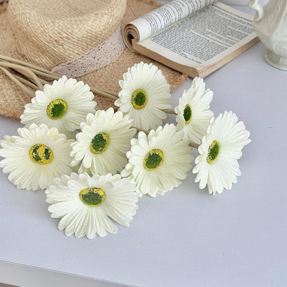 Gerber Daisy Artificial Flowers 10 Pcs, Real Touch Fake Daisies | Lifelike Silk Artificial Daisies Flowers for Outdoors DIY Vase Wedding Party Home Decor