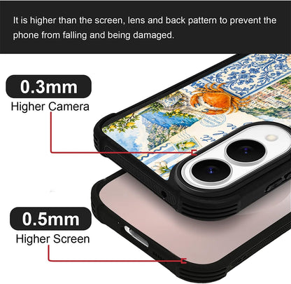 for Samsung Galaxy S25 Edge Case,Shock Absorption Non-Slip TPU with Corner Bumpers Phone Case,Talian Coastal Summer Lemon Aesthetic