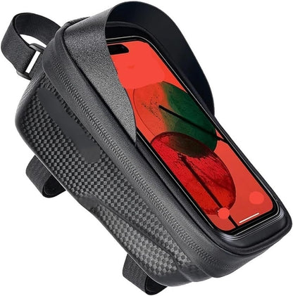 Waterproof Front Bike Bag with Touch Screen Phone Holder, Fits 4.7-6.8 Inch Phones(Yellow)