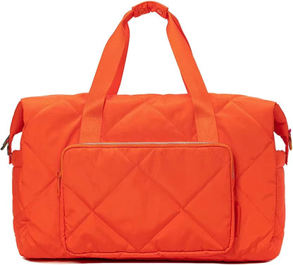 Sports Tote Gym Bag for Women, Travel Duffel Bag, Shoulder Weekender Overnight Bag for Women Girls Travel, Gym, Yoga (Fluorescent Green)