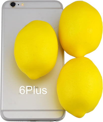 Artificial Lemons Simulation Lifelike Small Lemons Fake Fruit for Home Kitchen Wedding Party Decoration Photography 12pcs Set (Yellow)
