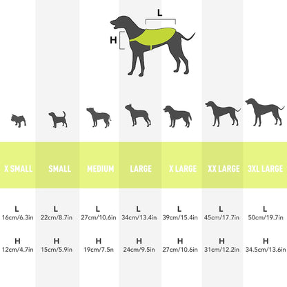 Yellow Reflective Dog Vest for 3XLarge Breeds, High Visibility Dog Safety Vest Harness with Removable Bell Keep Safe from Hunting, Training & Cars Accidents