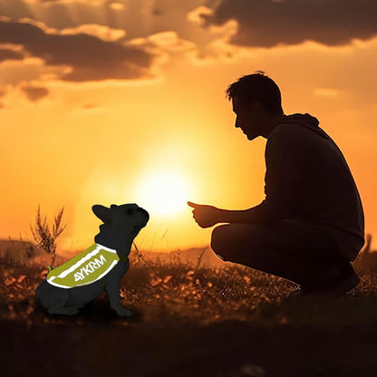 Yellow Reflective Dog Vest for 3XLarge Breeds, High Visibility Dog Safety Vest Harness with Removable Bell Keep Safe from Hunting, Training & Cars Accidents