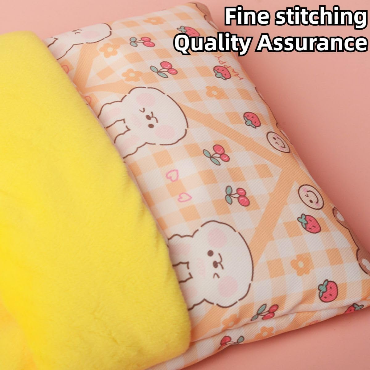 Sugar Glider Cuddle Sack Sleeping Pouch Bonding Snuggle Cage Hanging Bed House Hideout Cave for Hamster, Rat, Ferret, Squirrel and Other Small Animal Beds (Yellow)