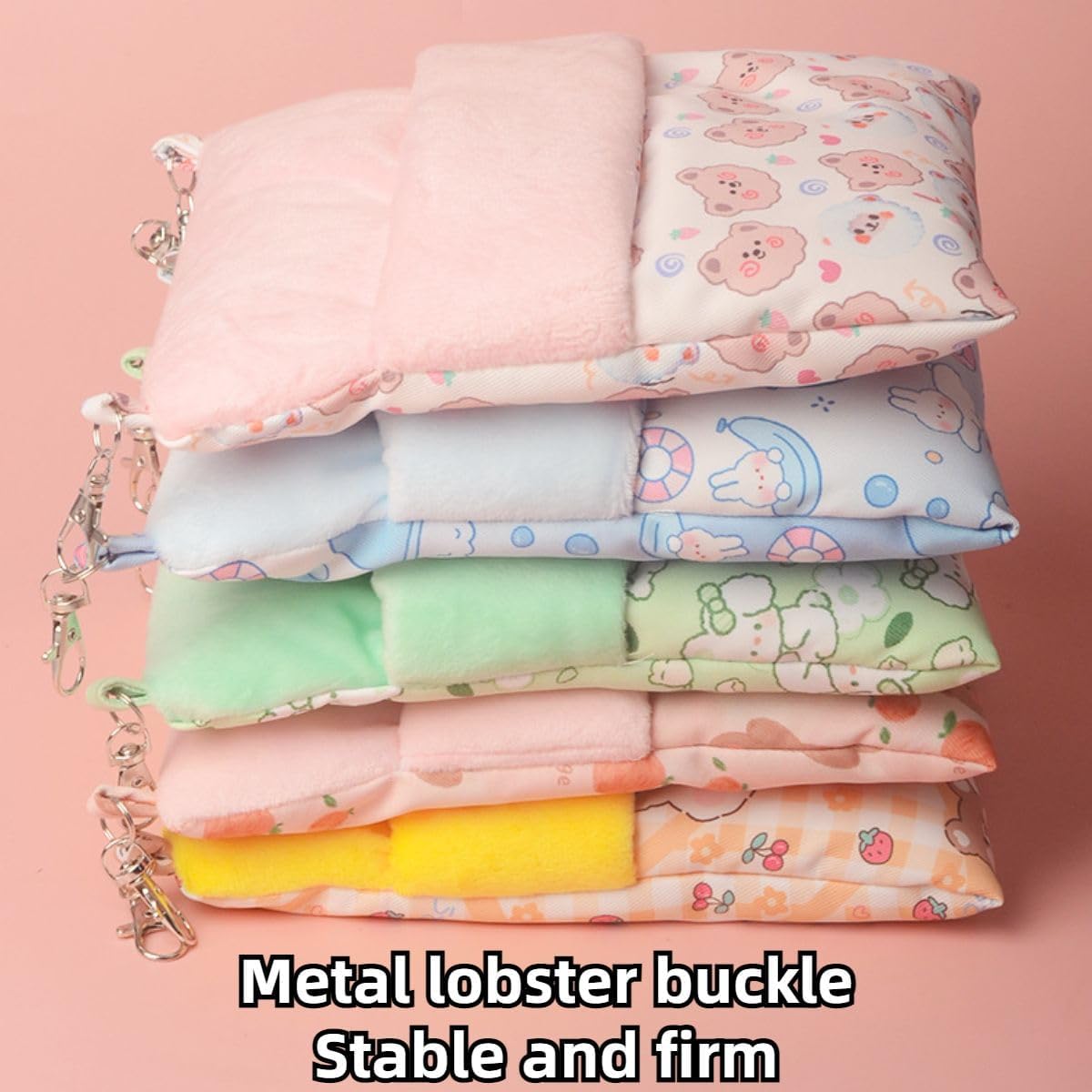 Sugar Glider Cuddle Sack Sleeping Pouch Bonding Snuggle Cage Hanging Bed House Hideout Cave for Hamster, Rat, Ferret, Squirrel and Other Small Animal Beds (Yellow)