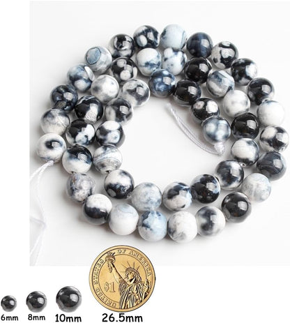 60pcs Round Loose Yellow Fire Agate Beads for Bracelet Beads，6mm Gemstone Bead Round Loose Stone Beads for Jewelry Making DIY Bracelet Necklace Earrings - Colors A