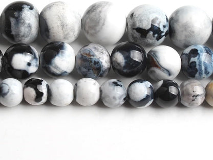 60pcs Round Loose Yellow Fire Agate Beads for Bracelet Beads，6mm Gemstone Bead Round Loose Stone Beads for Jewelry Making DIY Bracelet Necklace Earrings - Colors A