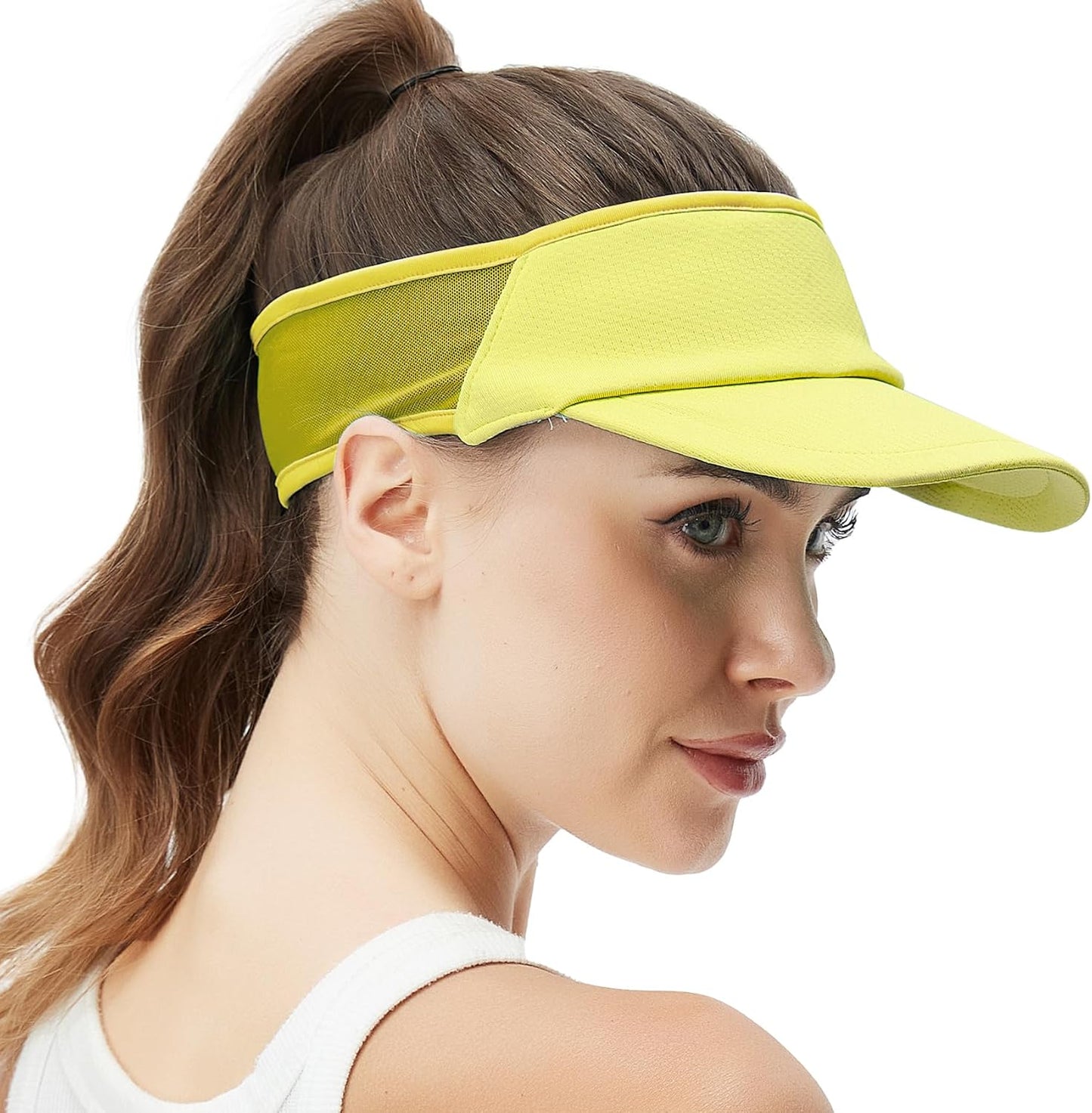 Sports Sun Visor for Women Men, Summer Cooling Stretchy Visors Hats | Ultra Lightweight ,Mesh Breathable ,Quick Drying Sun Hat , Womens UV Protection for Outdoor Golf Running Beach Tennis