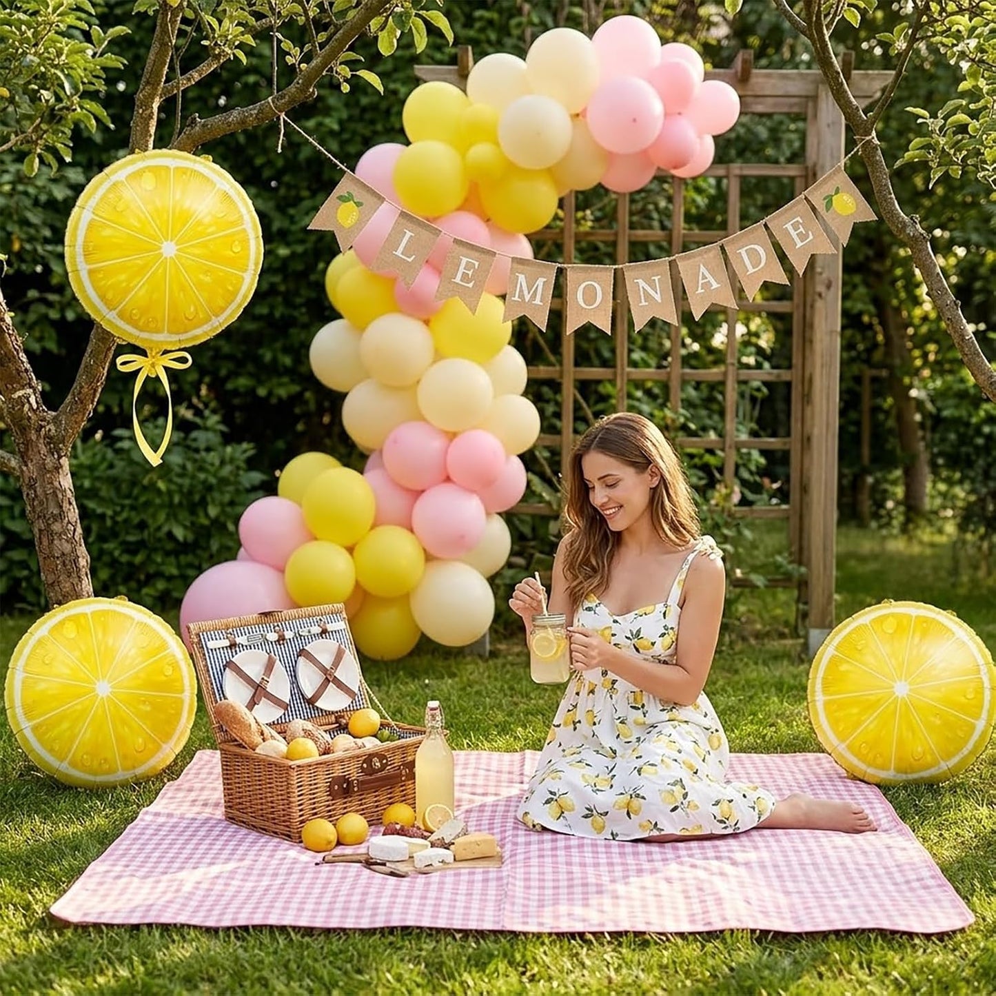Pastel Yellow Balloon Garland Kit 127Pcs Lemon balloon arch For baby shower Lemonade party main squeeze bridal shower decorations