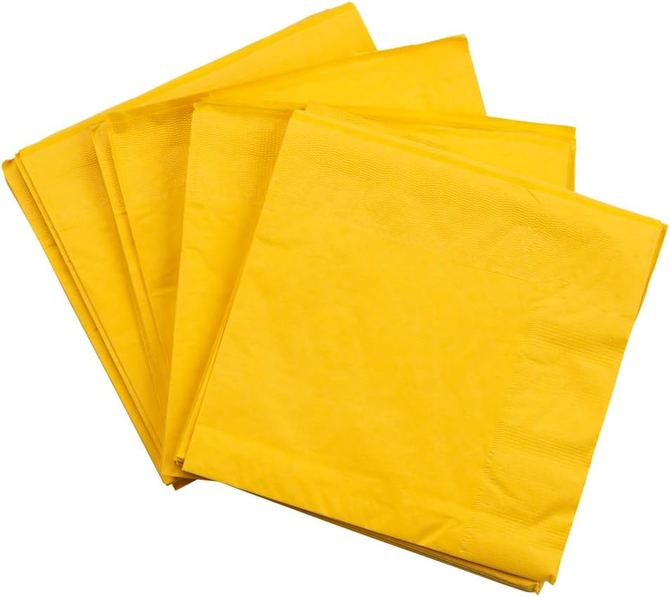 Medium Lunch Napkins - 6 1/2 x 6 1/2 - Yellow - 50/Pack