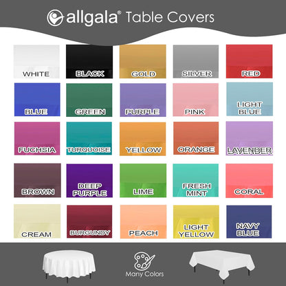 Table Cover Water Proof Disposable Tablecloth-6PK Round 84"-Light Yellow- for Party Birthday Wedding Picnic Fiesta Home Party Decorations