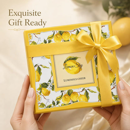 Lemon Coffee Mug Gift Set, 10 oz Ceramic Tea Cup, Yellow | With Spoon & Coaster, Elegant Gift Box, For Women & Tea Lovers, Kitchen & Office Decor